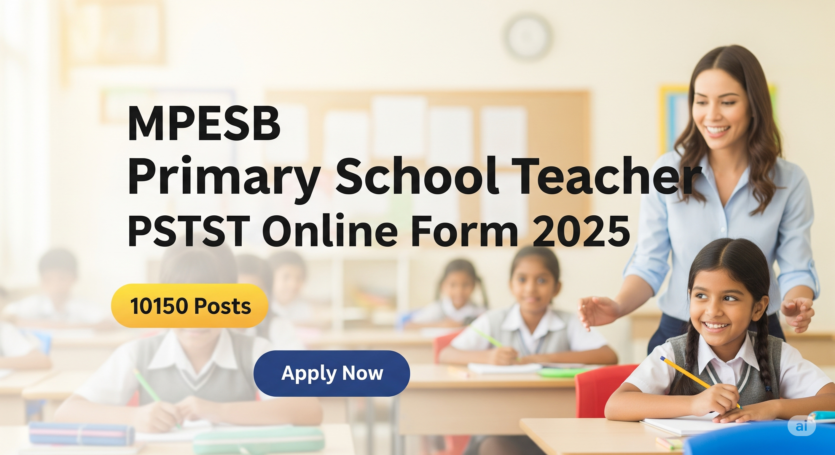 MPESB Primary School Teacher PSTST Online Form 2025 for 10150 Post