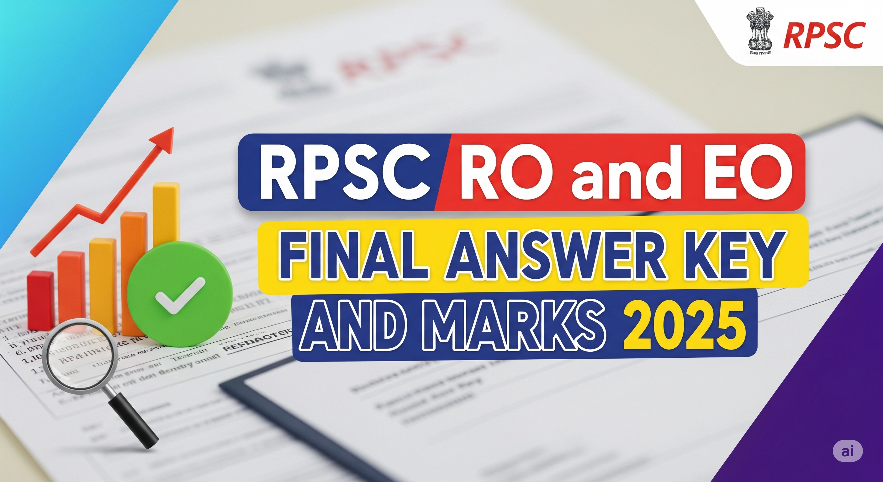 RPSC RO and EO Final Answer Key and Marks 2025