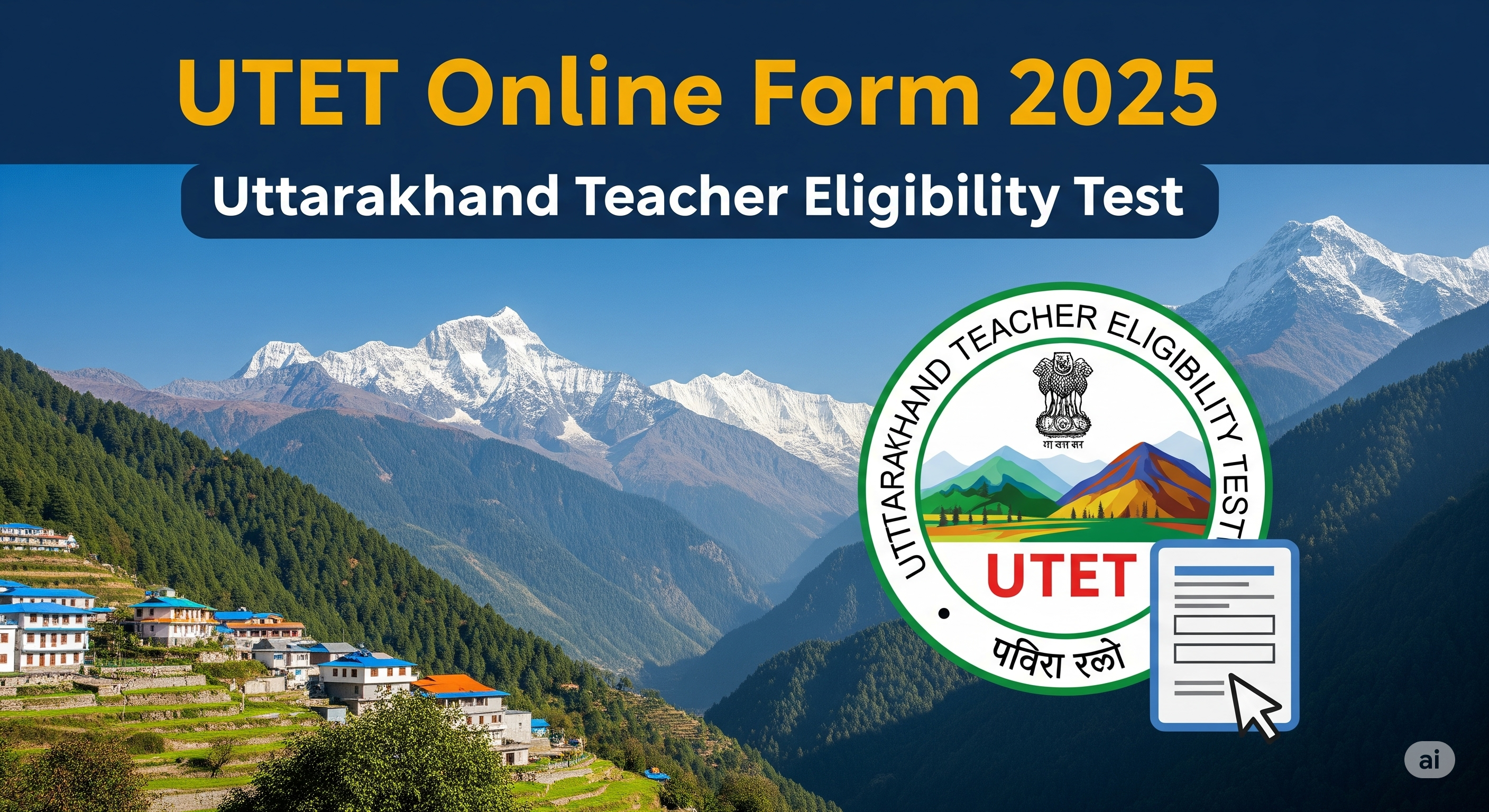 UTET Online Form 2025 | Uttarakhand Teacher Eligibility Test