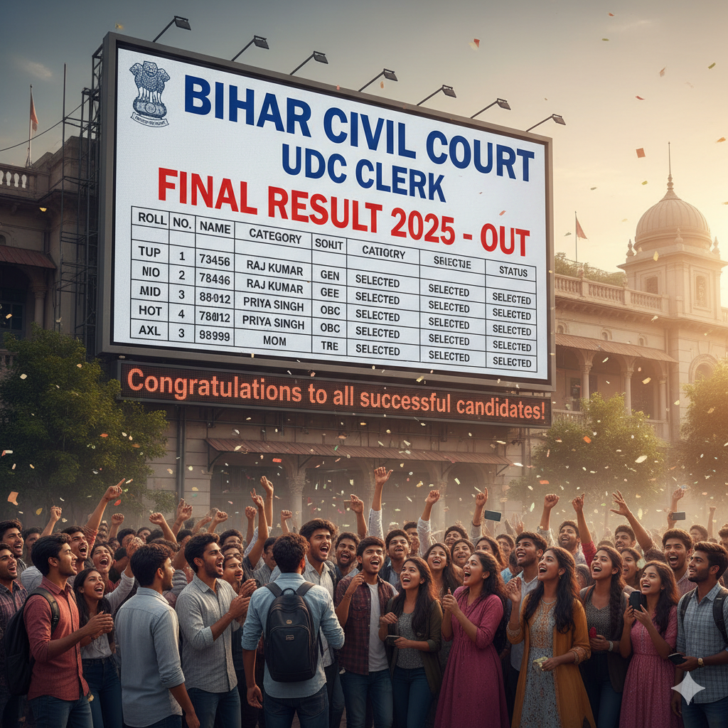 Bihar Civil Court UDC Clerk Final Result 2025 – Out