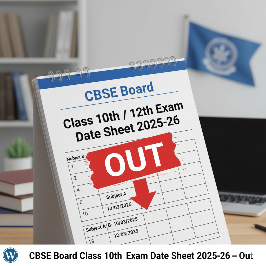 CBSE Board Class 10th / 12th Exam Date Sheet 2025-26 – Out