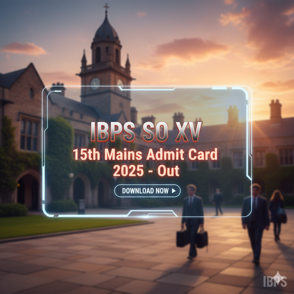 IBPS SO XV 15th Mains Admit Card 2025 – Out