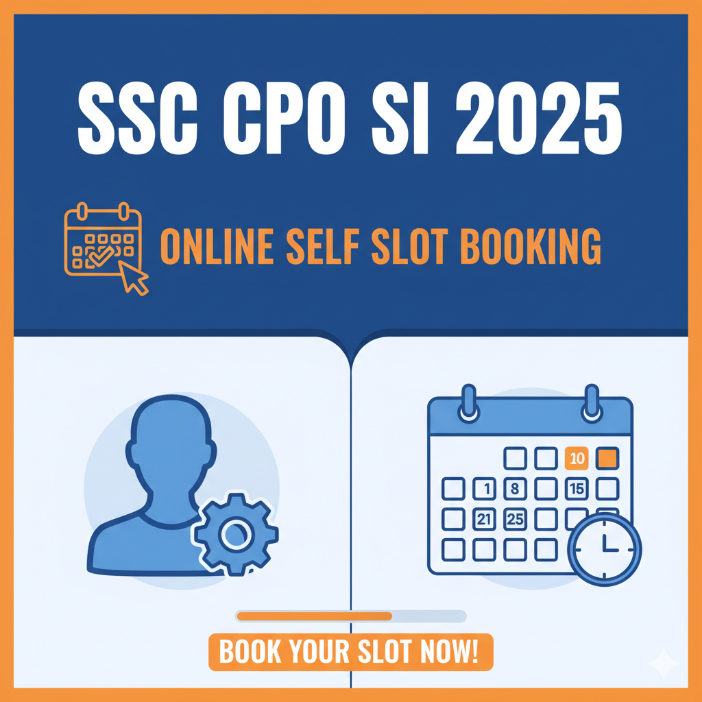 SSC CPO SI 2025 Online Self Slot Booking