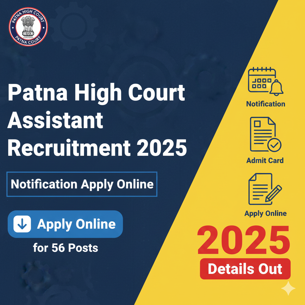 customise (Patna High Court Assistant Recruitment 2025 | Notification | Apply Online for 56 Post)