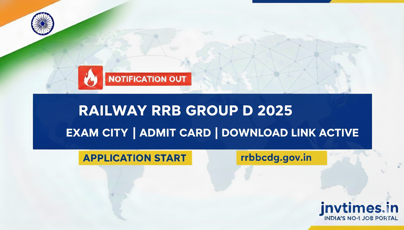 Railway RRB Group D Exam City & Admit Card 2025 – Download Link Active