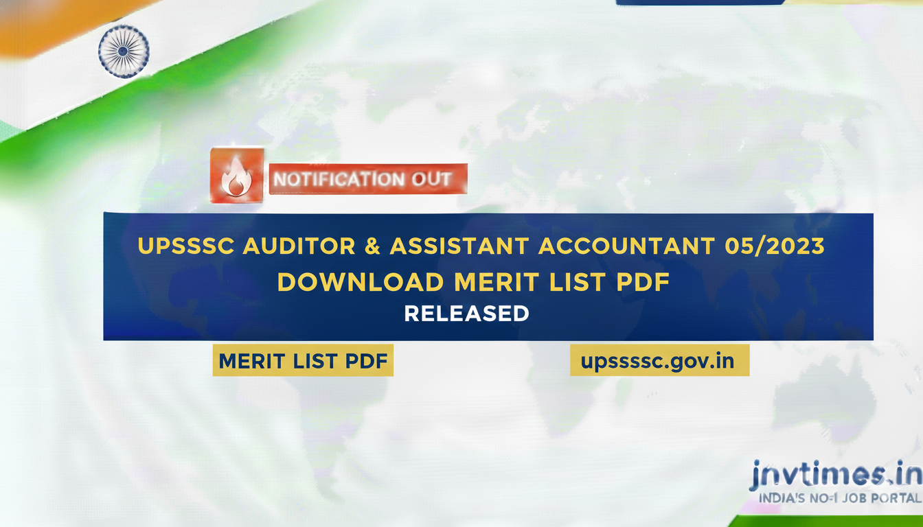 UPSSSC Auditor & Assistant Accountant 05/2023 Final Result 2026 – Download Merit List PDF